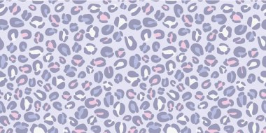 Çita pürüzsüz tekrar kalıbı, vektör arkaplan, tekrarlayan duvar kağıdı, hayvan izi, leopar deseni. Pastel mavi ve pembe çita.