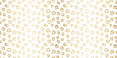 Çita pürüzsüz tekrar kalıbı, vektör arkaplan, tekrarlayan duvar kağıdı, hayvan izi, leopar deseni. Altın ve beyaz desen.