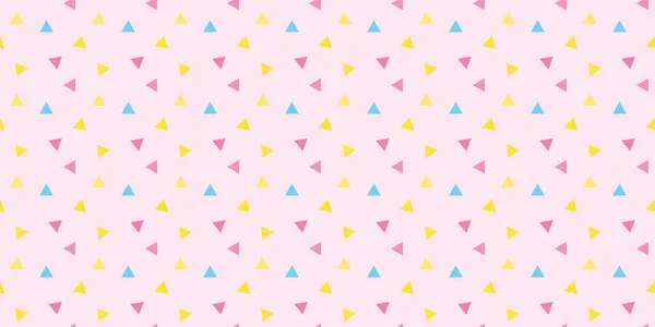 Абстрактные Красочные Треугольники Счастливый Бесшовный Повторяющийся Фон Векторные Обои — стоковый вектор