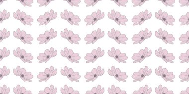 Bahçe kozmosu, kusursuz desen arka plan, vektör duvar kağıdı. Çiçekli bahar deseni.