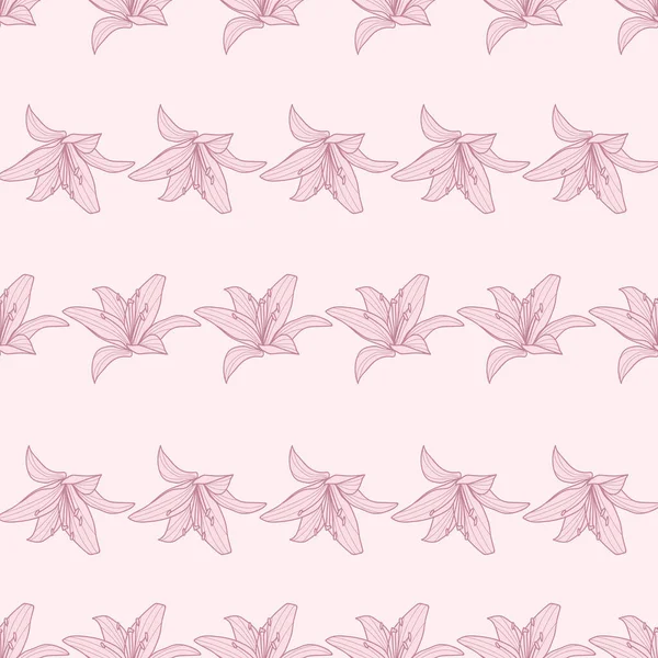 Vector Blume Hintergrund Calla Lilie Muster Design Nahtlose Wiederholung Muster — Stockvektor