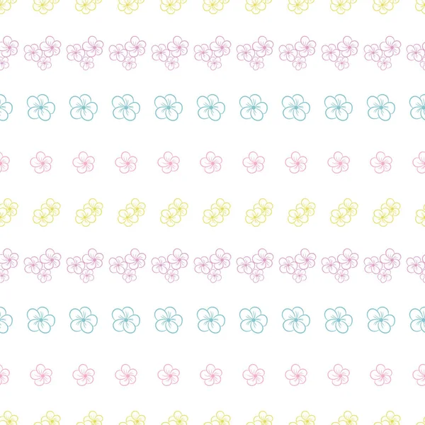 Simple Floral Repeat Pattern Design Cute Spring Pattern Vector Background — Stock Vector