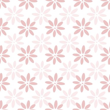 Geometric vector floral pattern design, flower background, seamless repeat pattern wallpaper.