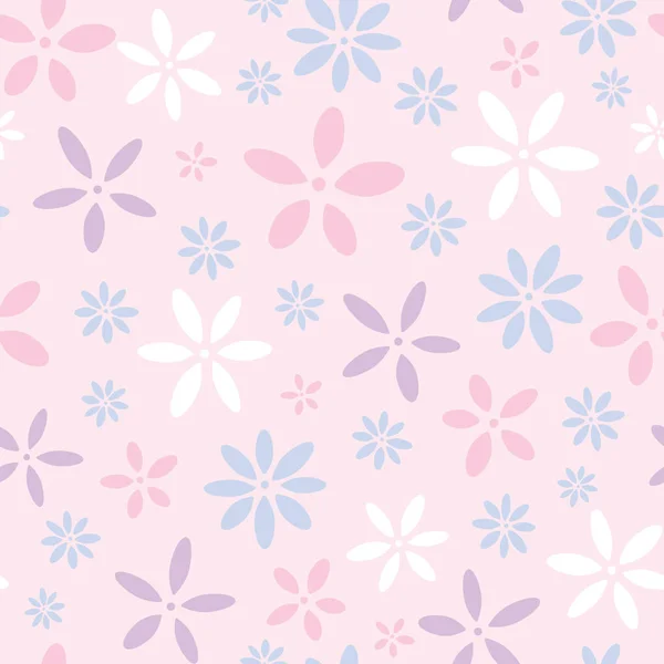 Cute Floral Pattern Seamless Repeat Pattern Design Spring Pattern Pastel — Stock Vector