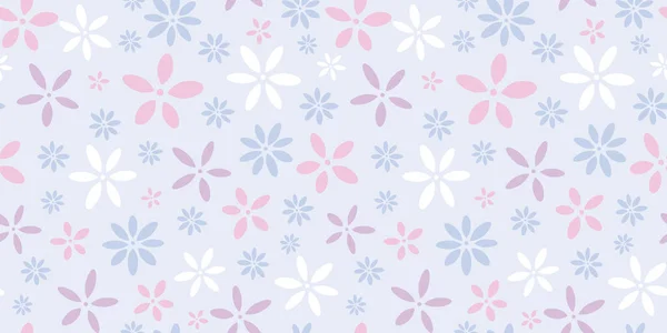 Fond Motif Vecteur Floral Bleu Clair Fond Écran Répété Sans — Image vectorielle