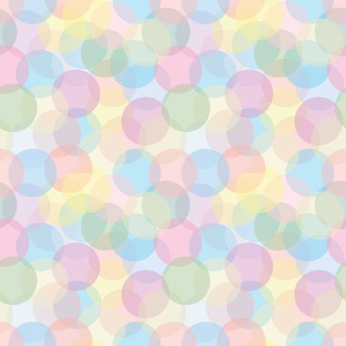 Renkli daireler vektör deseni, noktalı arkaplan, mutlu renkler, sonsuz tekrar eden duvar kağıdı, pürüzsüz kiremit.