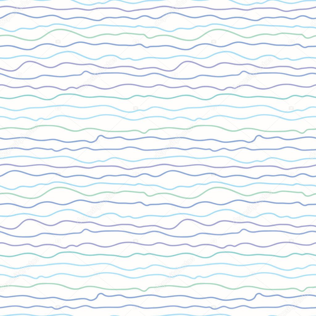 Abstract wavy lines seamless repeat pattern background, stripe wallpaper, endless repeating tile