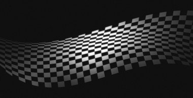 Dama dalgası siyah-beyaz soyut fütüristik modern kütle gürültüsü gaddarlığı poster illüstrasyonu