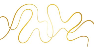 Altın gradyan metalik zarif dalga kurdelesi dekoratif çerçeve veya pankart klipsli sanat elementi