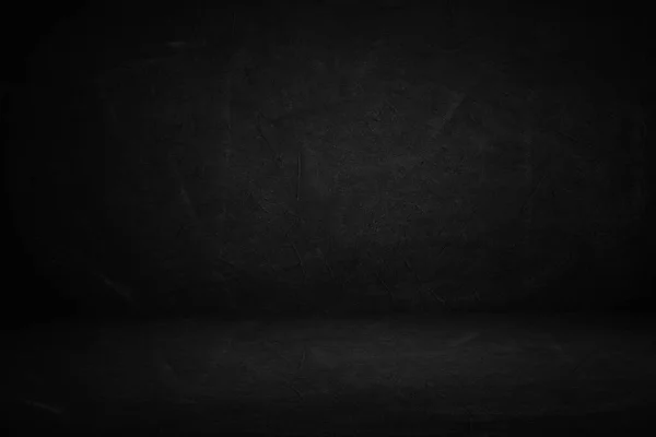 Tablero Oscuro Estudio Cemento Negro Sala Exposición Con Sombras Fondo —  Fotos de Stock