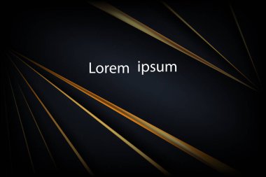 Karanlık, soyut arkaplan üzerine lüks altın çizgi