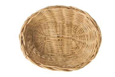 kahverengi hasır sepet top izole üzerinde beyaz arka plan görüntülemek