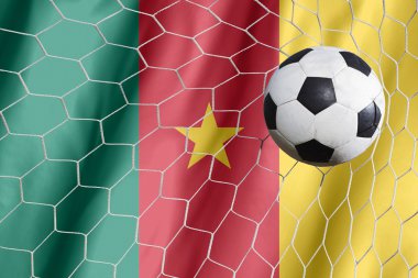 Top futbol bir ulus nerede Kamerun, bayrağı dışarı atılım