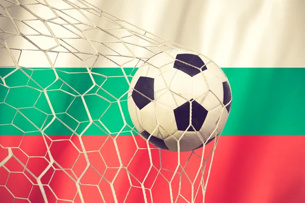 Bulgaristan sembolü futbol topu vintage renk — Stok fotoğraf