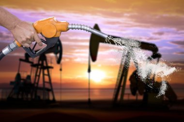 petrol pompa meme ve hisse senedi grafiği. Son derece ayrıntılı görüntü