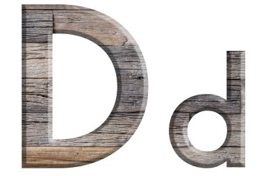 alfabe, ahşaptan yapılmış izole beyaz zemin üzerine.