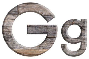 alfabe, ahşaptan yapılmış izole beyaz zemin üzerine.