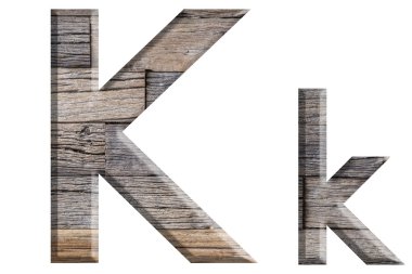 alfabe, ahşaptan yapılmış izole beyaz zemin üzerine.