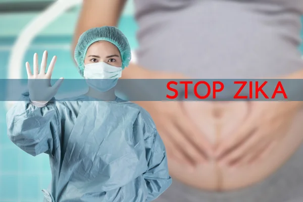 Conceito de vírus Zika, Stop Zika Virus — Fotografia de Stock