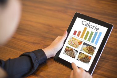 sağlıklı beslenme, diyet, kalori sayma ve kilo kaybı concep