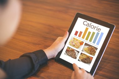 sağlıklı beslenme, diyet, kalori sayma ve kilo kaybı concep