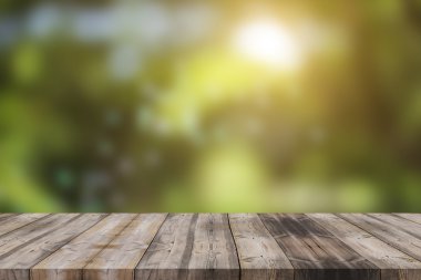 Ahşap masa üstü parlak bokeh arka plan - tarih-ebilmek kullanılmış için