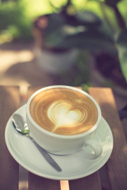 Vintage renk sanat Latte Kahve