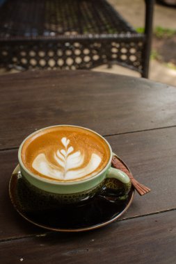 Latte Art kahve kahve çekirdeği ile