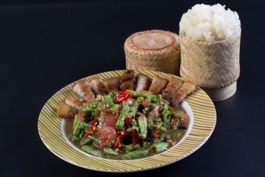 Ünlü Tayland gıda, papaya salatası veya Tha içinde 