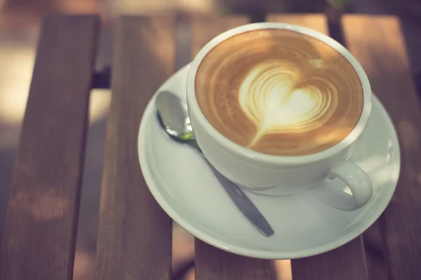Latte Arte café vintage color — Foto de Stock