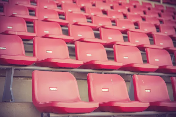 Lege stoelen in stadion vintage kleur — Stockfoto