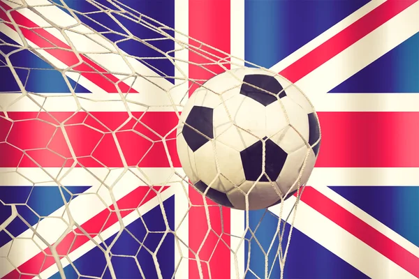UK soccer ball vintage color — Stock Photo, Image