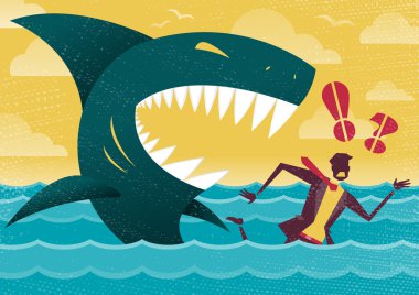 İşadamı olarak tehlikeli Shark Attack.