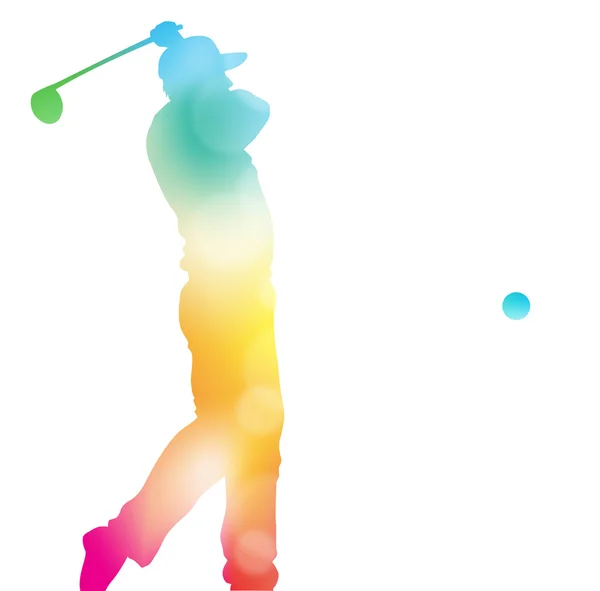 Abstract Golf Player Driving in Beautiful Summer Haze. — Stock Photo, Image