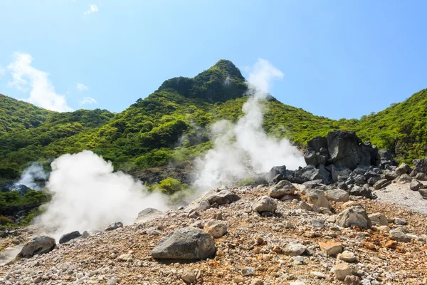 Vale do Owakudani (vale vulcânico com enxofre activo e quente) — Fotografia de Stock