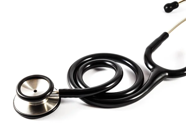 Twist black stethoscope — Stock Photo, Image