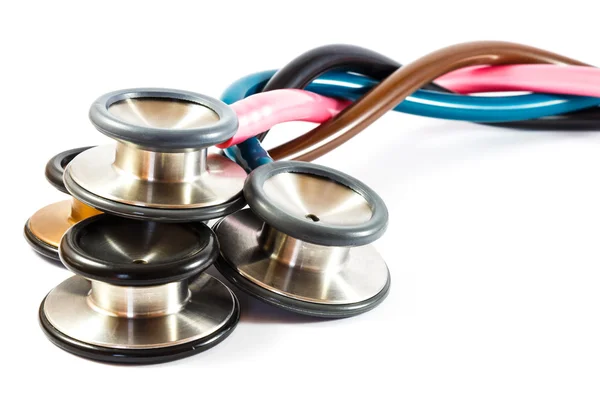 Twist colorful stethoscopes — Stock Photo, Image