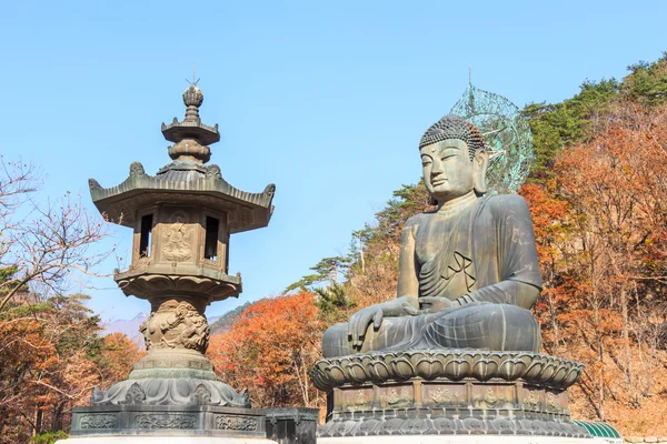 Statue of buddha at shinheungsa temple — Stock Photo, Image