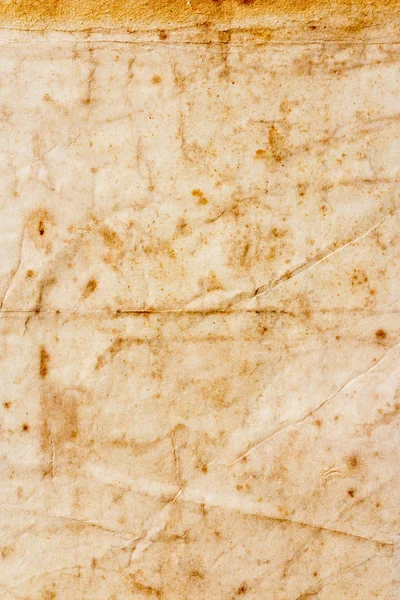Textuur van vuil en kreukelzones oud papier — Stockfoto