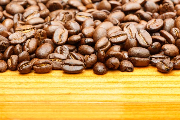 Koffie bonen op bovenzijde — Stockfoto