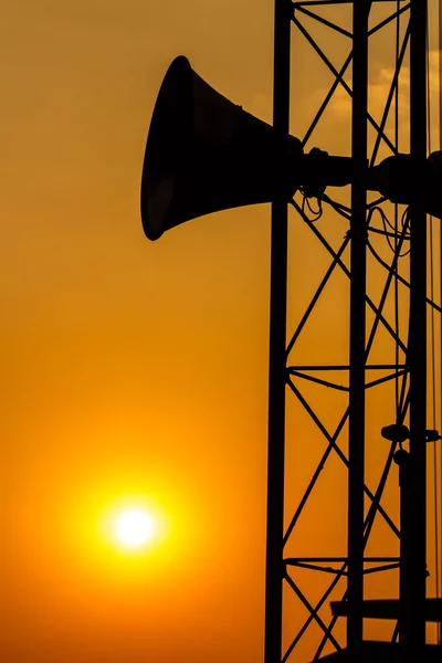 Altoparlante e tramonto — Foto Stock