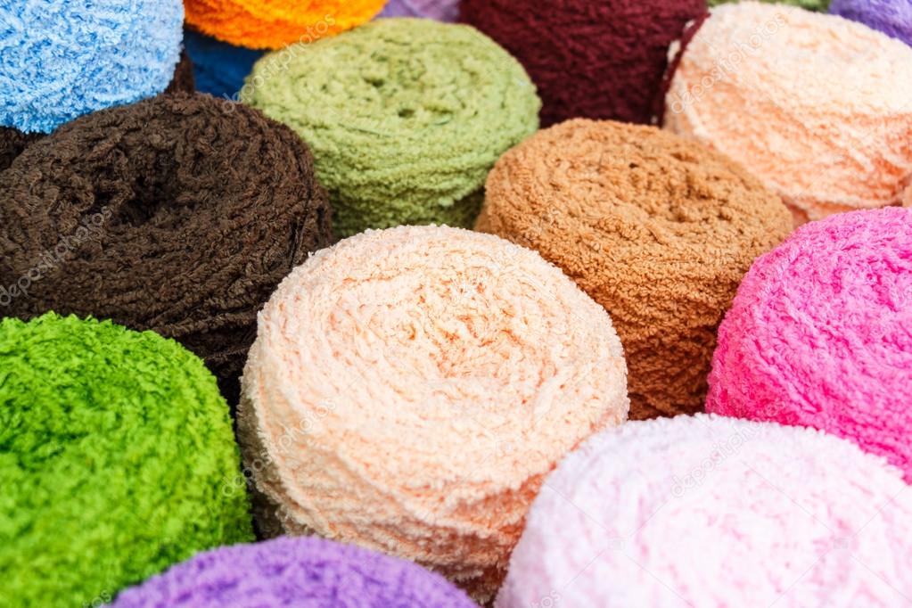 colorful knitting wool