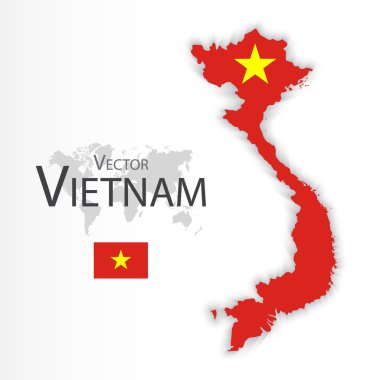 Vietnam ( Vietnam Sosyalist Cumhuriyeti )( bayrak ve harita )( Ulaşım ve turizm konsepti ) , Vietnam Aec biridir ( Asean Ekonomik Topluluk )