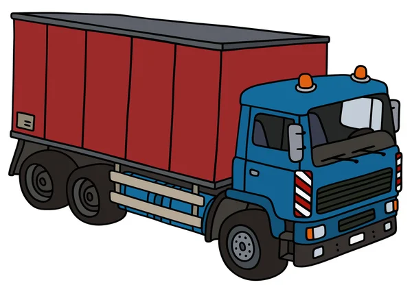 Truck with a container — Stock Vector