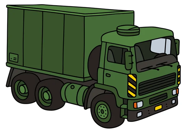 Πράσινο στρατιωτικό φορτηγό — Διανυσματικό Αρχείο
