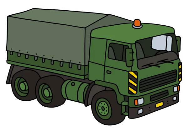 Green military truck — Stock Vector