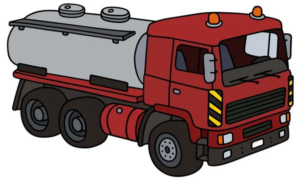 Dark red tank truck — Stock Vector