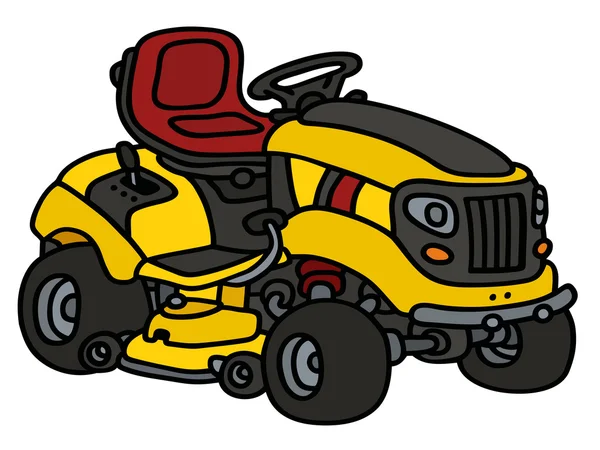 Yellow garden mower — Stock Vector