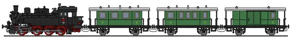 经典的蒸汽火车 — 图库矢量图片