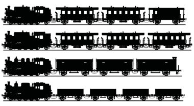 Klasik siyah Buhar trenleri